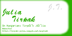 julia tirpak business card